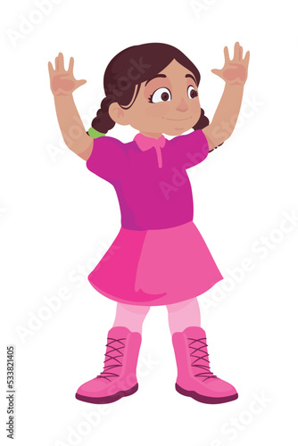 cheerful girl design