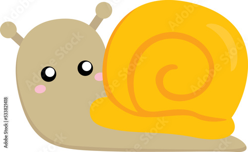 Cute Snail Animal Illustration Vector Clipart