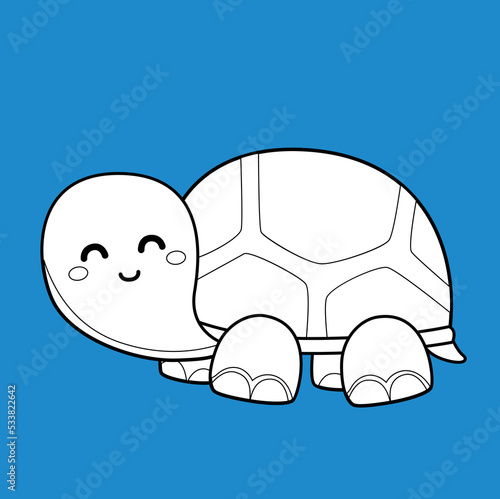 Cute Turtle Animal Digital Stamp