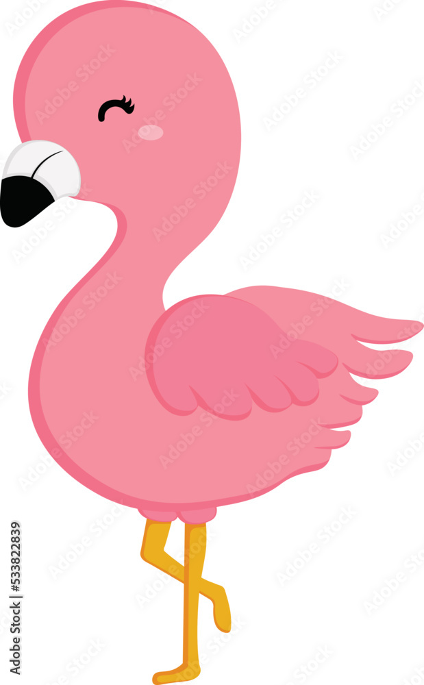 Cute Pink Flamingo Bird Animal Illustration Vector Clipart Cute Pink Flamingo Bird Animal Illustration Vector Clipart