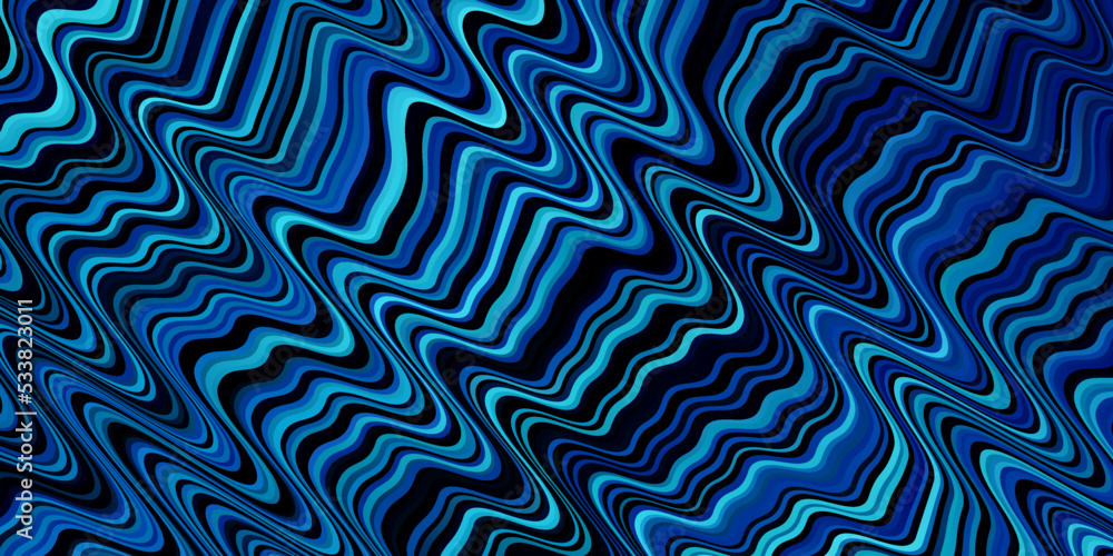Light BLUE vector template with curved lines. Light BLUE vector template with curved lines.
