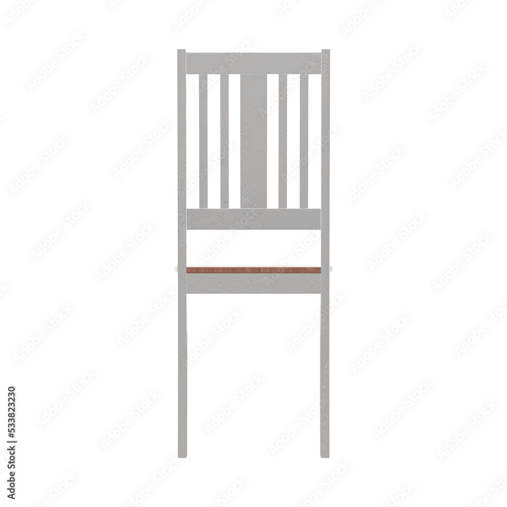 Realistic Chair Illustration. 3D Render. Realistic Chair Illustration. 3D Render.