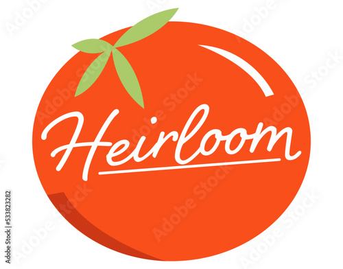 Vector Logo Illustration of Heirloom Tomato for Restaurant or brand