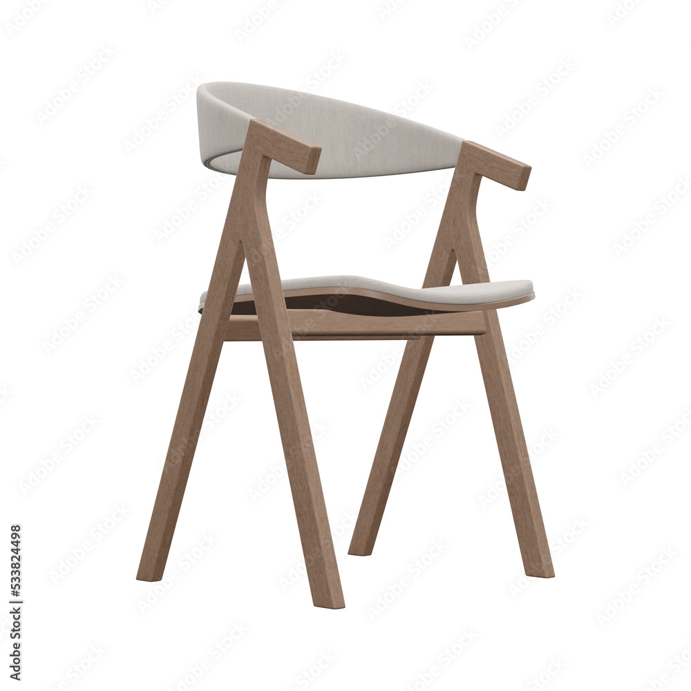 Realistic Chair Illustration. 3D Render. Realistic Chair Illustration. 3D Render.