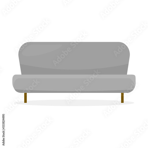 Contemporary couch. Trendy sofa for living room, divans for modern lounges, offices, apartment interior. Vector illustration for upholstery production concept