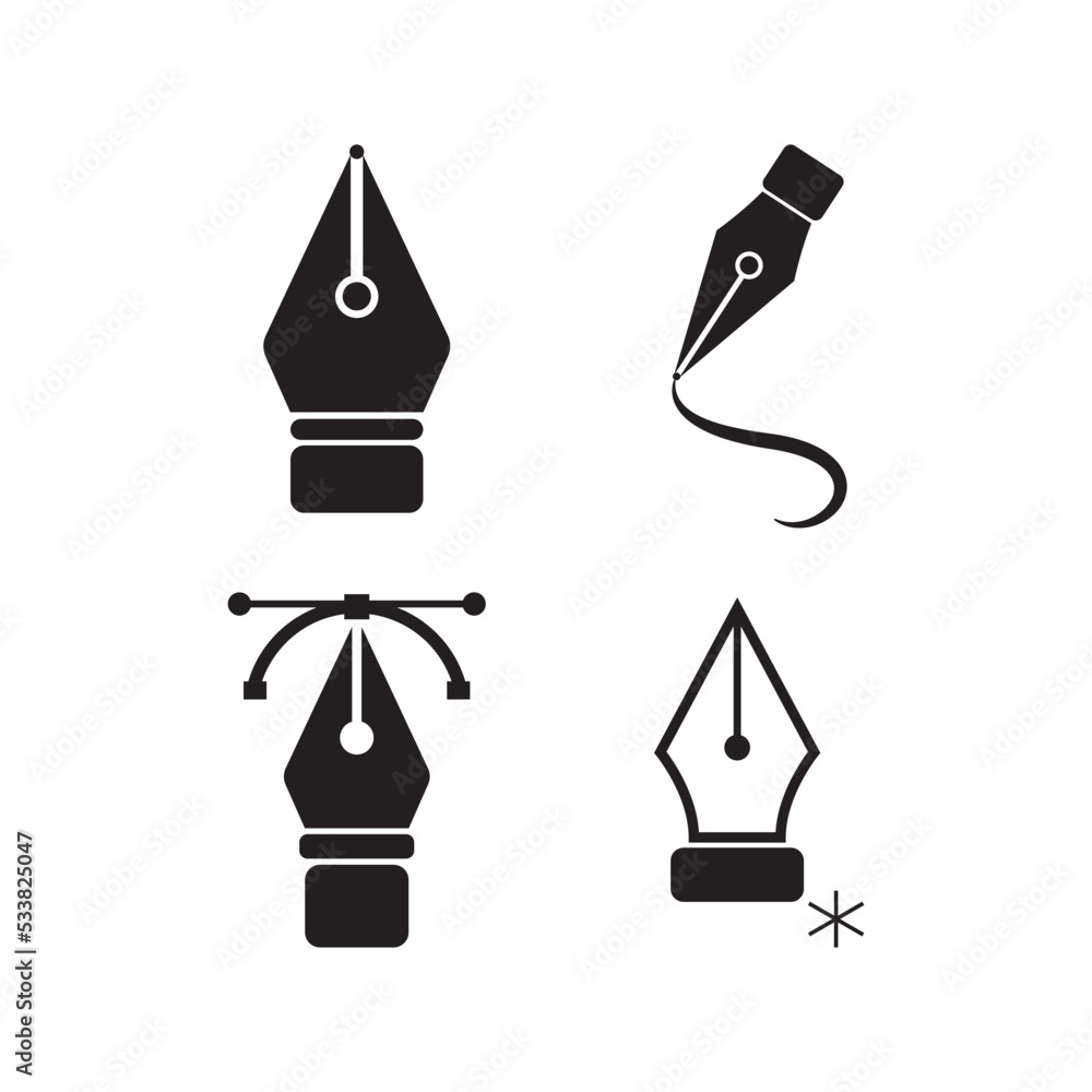 pen tool icon logo vector design pen tool icon logo vector design