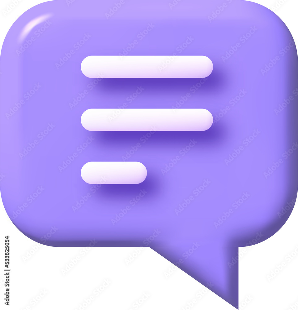 speech bubble 3d icon, illustration, communication dialog bubble. speech bubble 3d icon, illustration, communication dialog bubble.