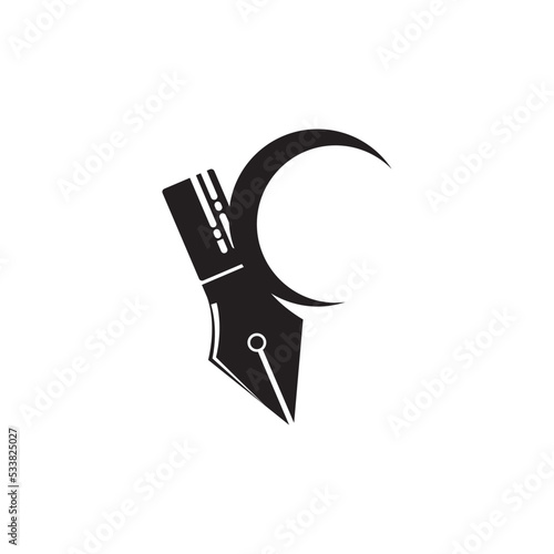 pen tool icon logo vector design