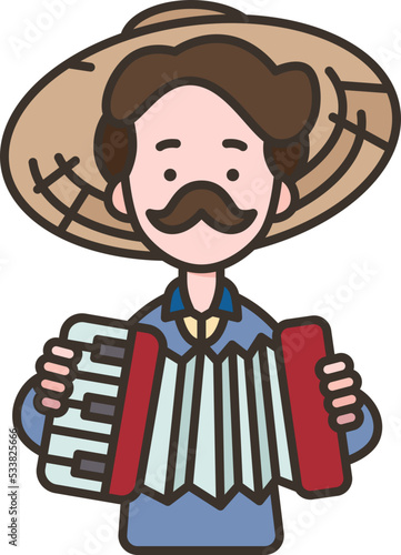 accordionist line icon