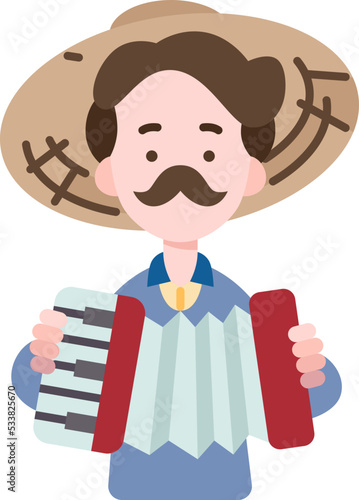 accordionist line icon