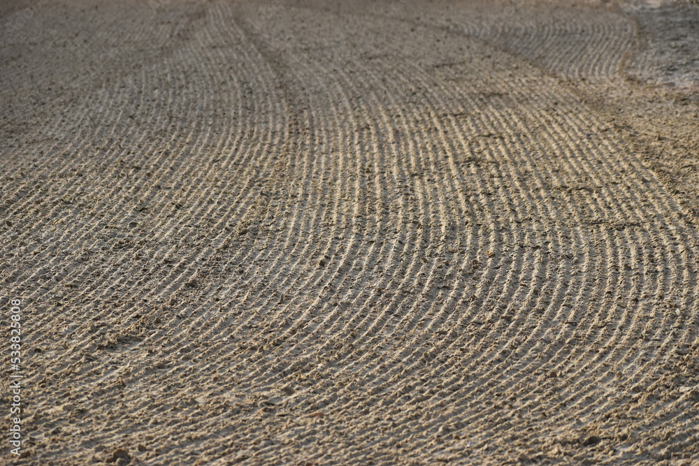 Fototapeta premium Sable de carrière lissé, sable de Fontainebleau pour chevaux