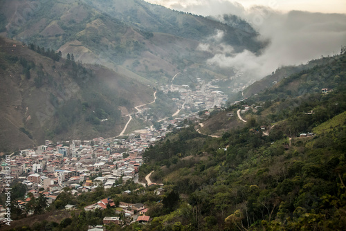 landscape pi√±as ecuador misty town foggy cityscape city mountains exotic