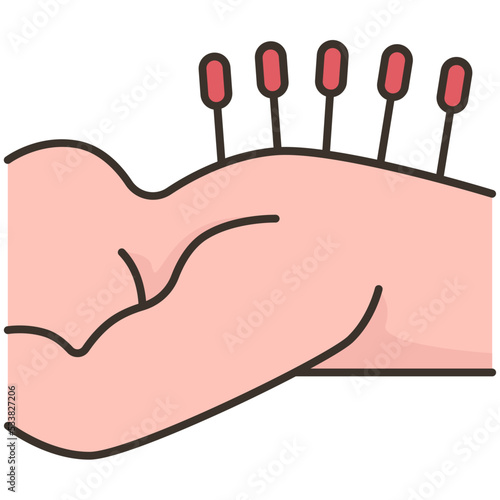 acupuncture line icon