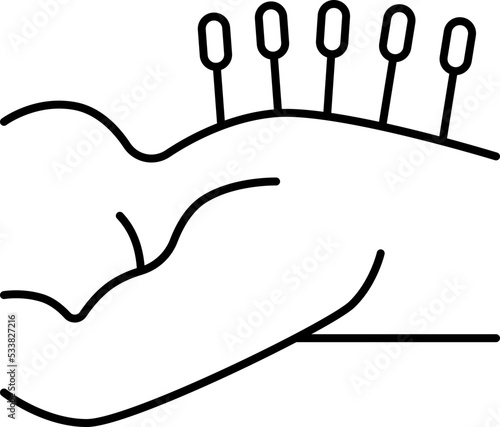 acupuncture line icon