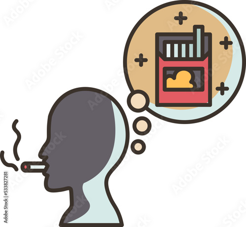 addiction line icon