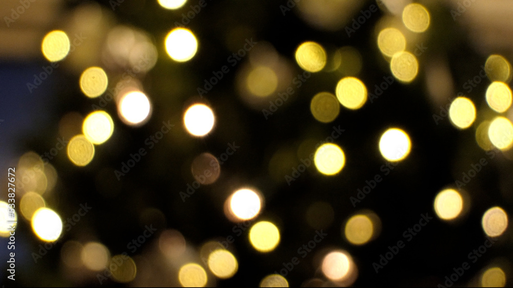 Christmas tree decorations out focus baubles defocused blurred