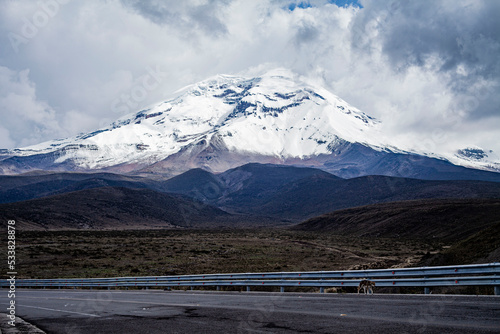 Landscape of El chimborazo  Ecuador  andes  andean mountains snow peak