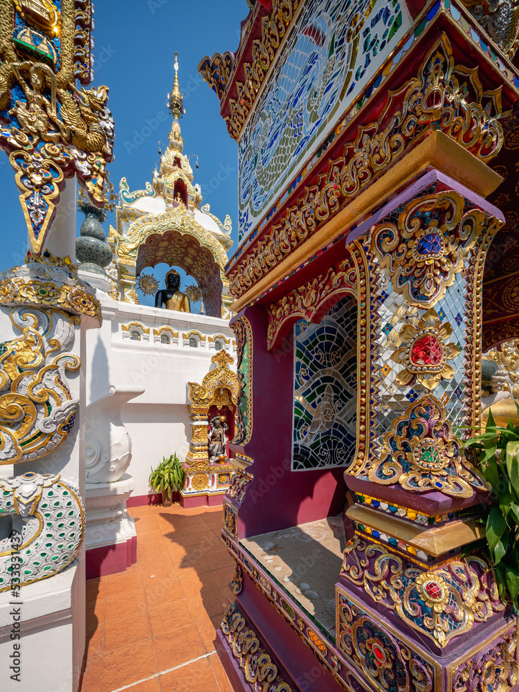 Obraz premium Wat Ming Muang in Chiang Rai Province, Thailand.