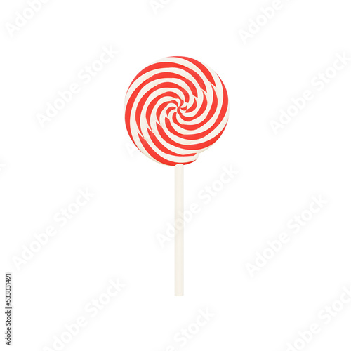 red and white lollipop