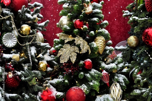 Christmas decorations — balls, figurines and other decorations that decorate a New Year (or Christmas) tree, as well as the interior and exterior of the room for the Christmas holiday.