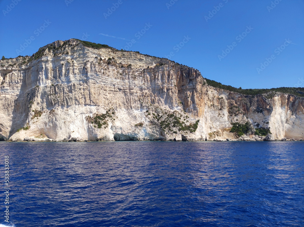 Paxos island in bright summer day, Greece