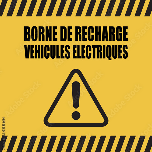 Logo borne de recharge véhicules électriques.