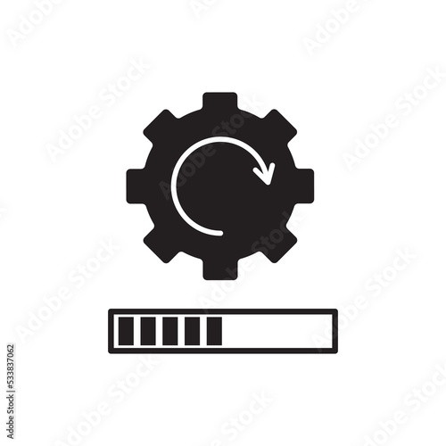 Update system progress. Loading process. Upgrade application icon concept isolated on white background