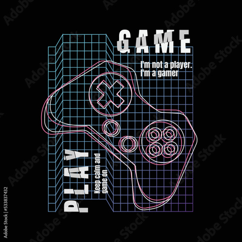Game illustration typography. perfect for t shirt design