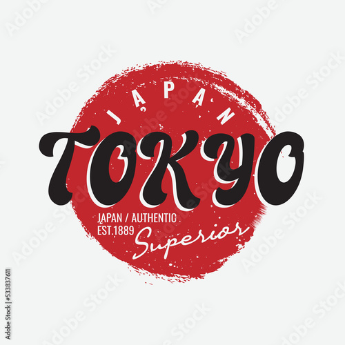 Tokyo illustration typography. perfect for t shirt design