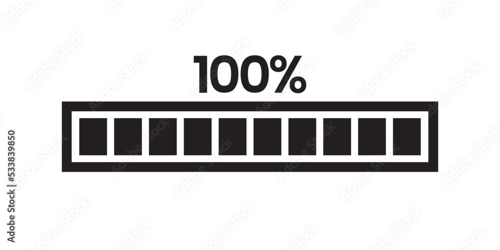 Percent bar icon design vector. Loading progress symbol illustration. Percent bar icon design vector. Loading progress symbol illustration.