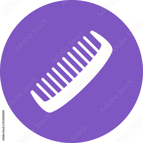 Comb Multicolor Circle Glyph Inverted Icon