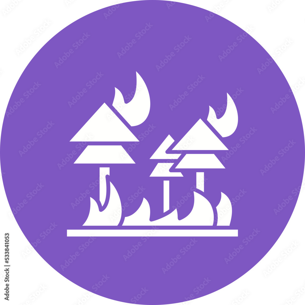 Wildfire Multicolor Circle Glyph Inverted Icon Wildfire Multicolor Circle Glyph Inverted Icon