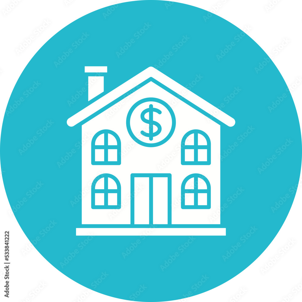 Home Price Multicolor Circle Glyph Inverted Icon Home Price Multicolor Circle Glyph Inverted Icon