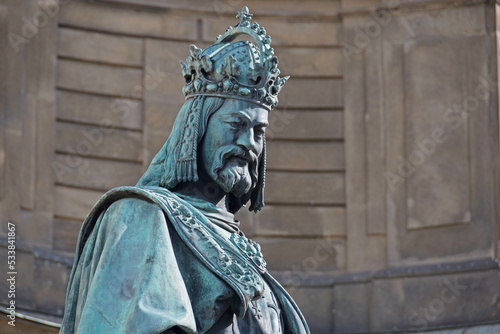 Billede på lærred Prager Fotoserie: Denkmal von Karl IV.