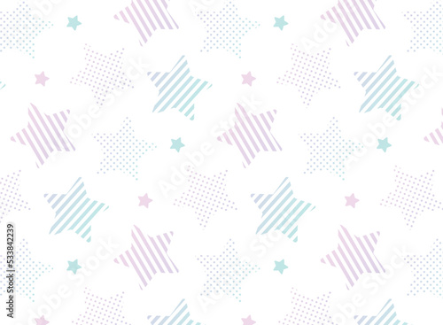 かわいい星のポップなパターン背景