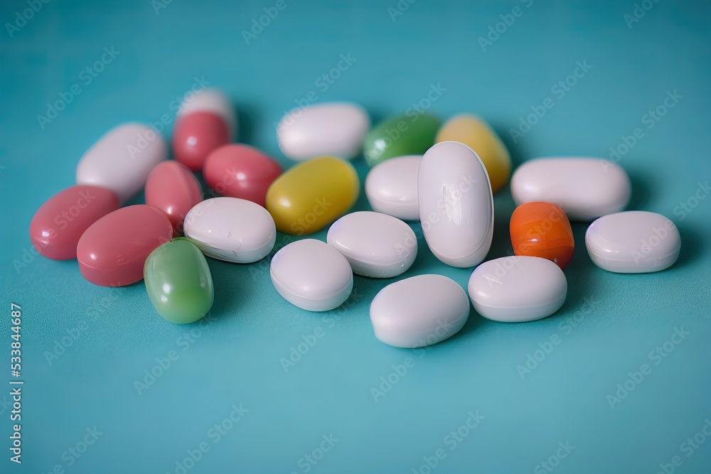 3D illustration of medication pills 3D illustration of medication pills