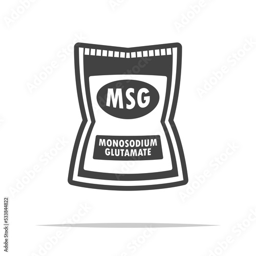 Monosodium glutamate icon transparent vector isolated