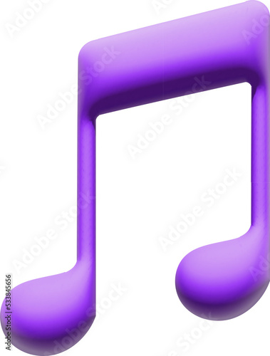 social media music icon. 3d cartoon illustration. speech bubble