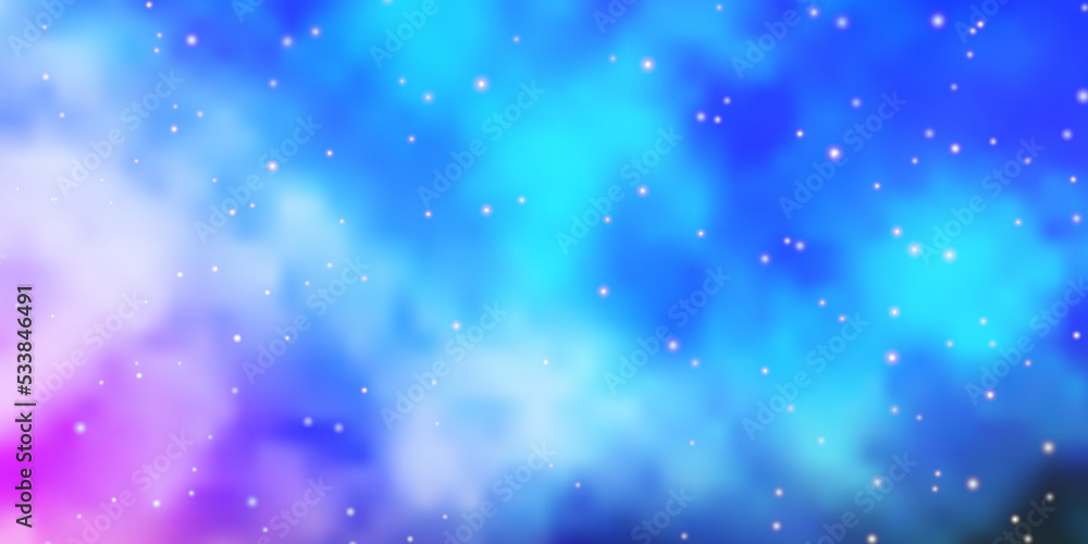 Light Blue, Green vector texture with beautiful stars.