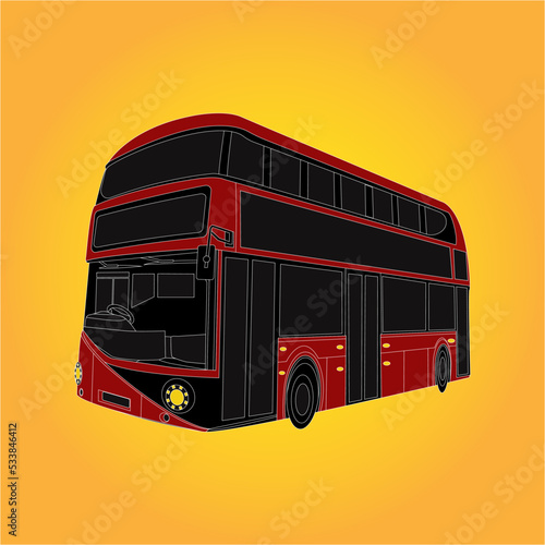 illustration double decker bus  © RIFKI FAUZI 