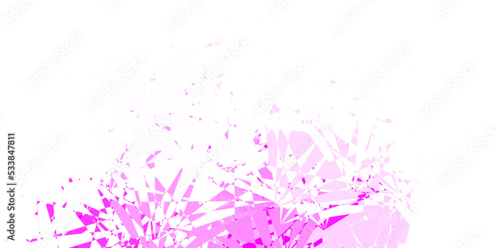 Light Pink, Yellow vector background with polygonal forms.