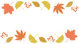 秋イメージの背景素材　秋の植物　横長　16:9