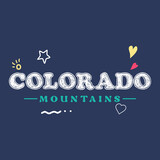 Colorado mountains typography slogan for t shirt printing, tee graphic design, vector illustration.
