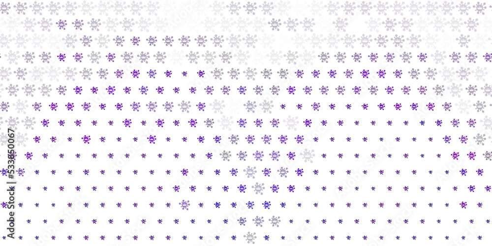 Light Purple vector template with flu signs. Light Purple vector template with flu signs.