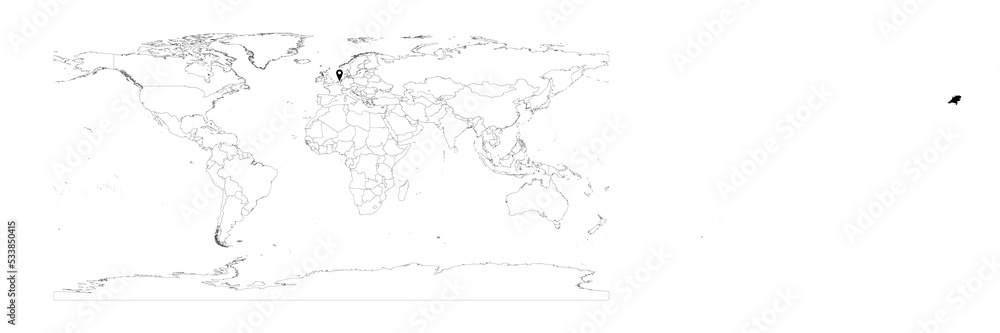 Vector Netherlands map showing country location on world map and solid map for Netherlands on white background. File is suitable for digital editing and prints of all sizes. Vector Netherlands map showing country location on world map and solid map for Netherlands on white background. File is suitable for digital editing and prints of all sizes.