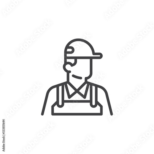 Plumber avatar line icon