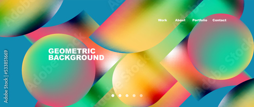 Minimal geometric abstract background, vector illustration for wallpaper banner background or landing page