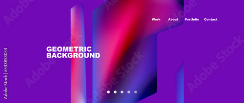 Landing page background template. Abstract geometric shapes composition. Vector illustration for wallpaper, banner, background