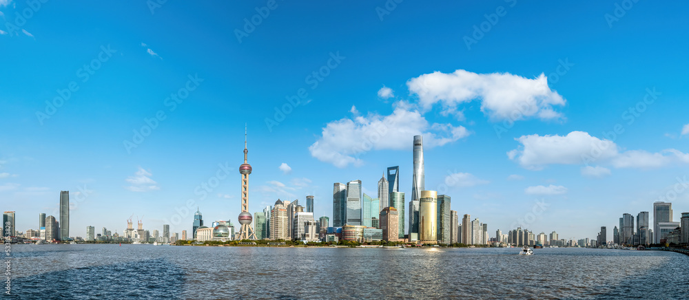 Shanghai skyline with modern urban skyscrapers, China
