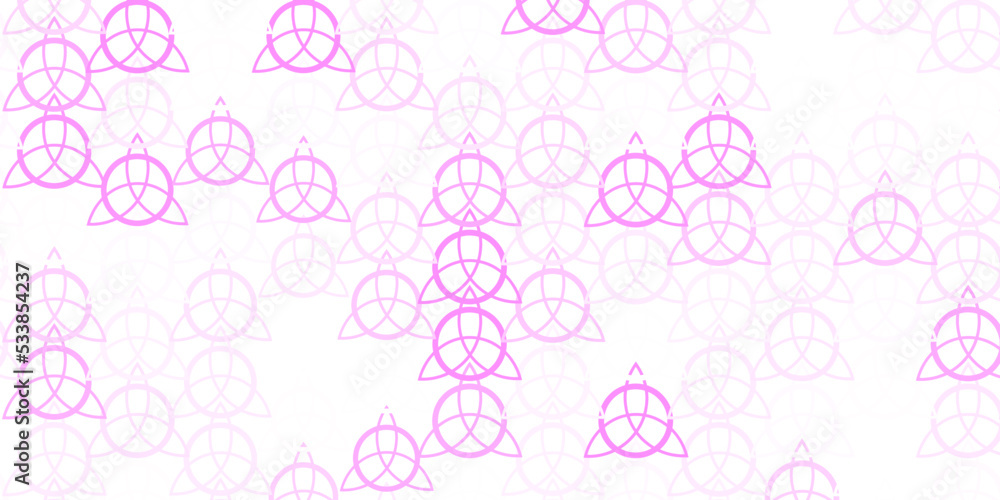 Light Purple vector texture with religion symbols.